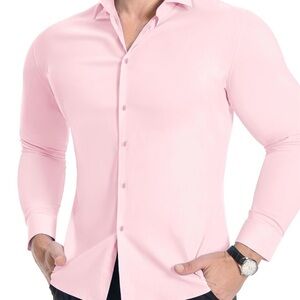 Men's Express Pink Dress Shirt 2XL